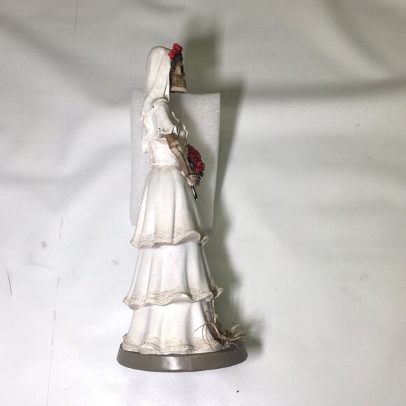 🛑 SKELETON ➕🆒 FIGURINE Bride Red Roses Halloween Day of Dead Decor 💸BUY NOW‼️ - Picture 11 of 16